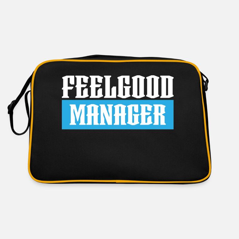 Feelgood manager tshirt schwarz Retro Tasche