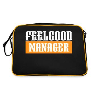 Agency Feelgood manager orange tshirt black - Retro Bag - black/gold - Back