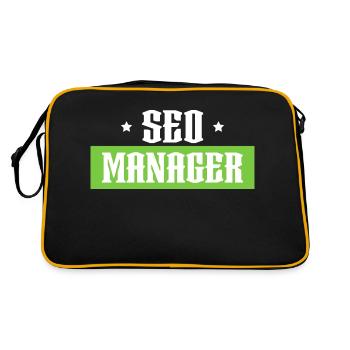 SEO Manager green tshirt black - Retro Bag - black/gold - Back