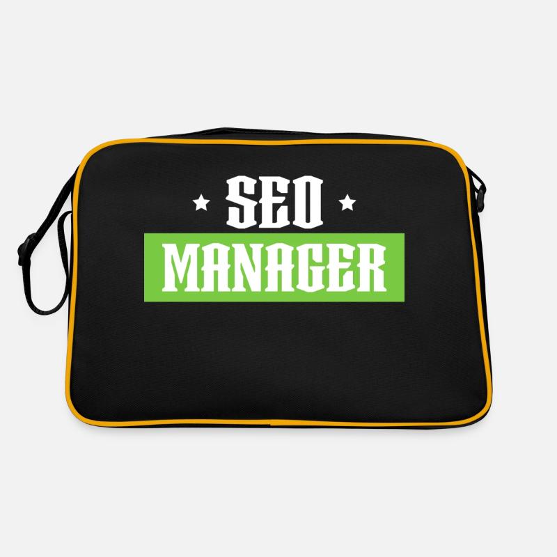 SEO Manager tshirt vert noir Sac Retro