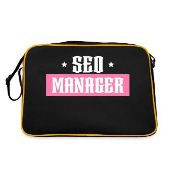 SEO Manager pink tshirt black - Retro Bag - black/gold - Back