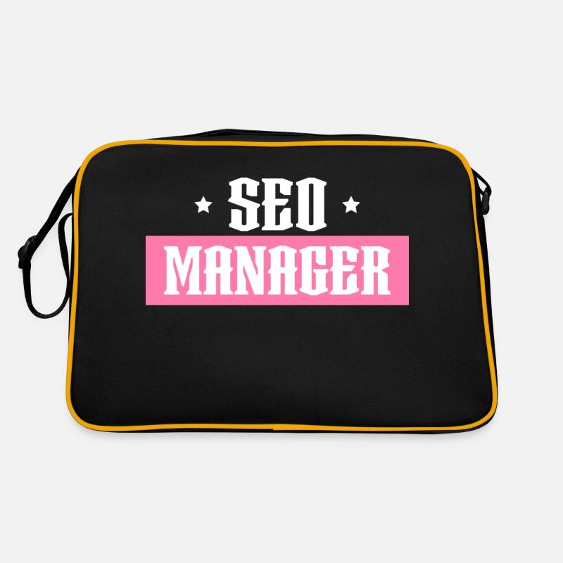 SEO Manager tshirt rose noir Sac Retro