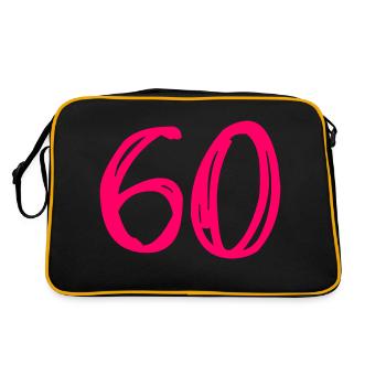 60 YEARS. 60TH ANNIVERSARY. BIRTHDAY 60 YEARS. 60 - Retro Bag - black/gold - Back