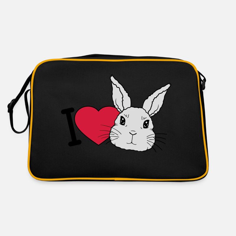 J’adore les lapins Logo Sac Retro