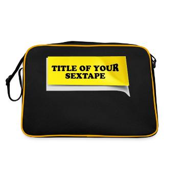 Titre de votre design post-it de sextape - Sac Retro - noir/or - Dos