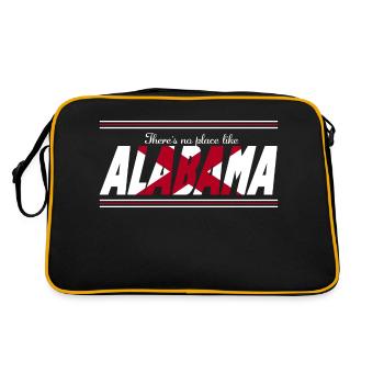 Es gibt keinen Ort wie Alabama - Retro Tasche - Schwarz/Gold - Hinten