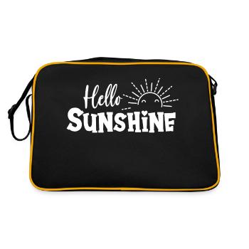 Hello Sunshine - Retro Tasche - Schwarz/Gold - Hinten