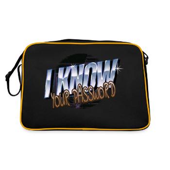 gamer analyst gift hacking coder bday fun - Retro Tasche - Schwarz/Gold - Hinten