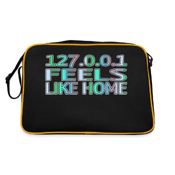 admin programming language gift idea birthday - Retro Bag - black/gold - Back