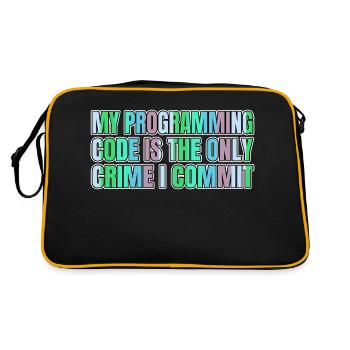 quote programming - Retro Bag - black/gold - Back