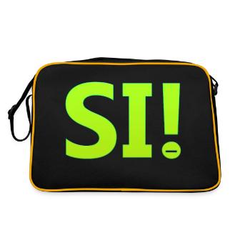 oui chante drôle pas de fille féminisme appliquer toujours - Sac Retro - noir/or - Dos