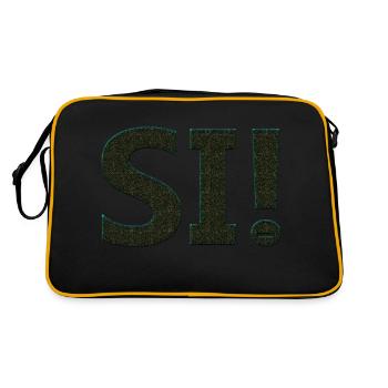 oui chante drôle pas de fille féminisme appliquer toujours - Sac Retro - noir/or - Dos
