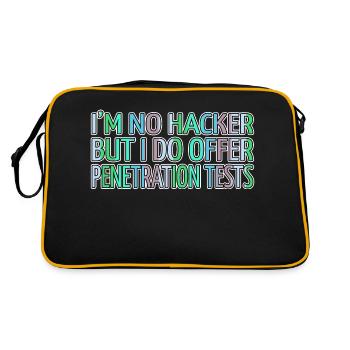 hack the box bday anonymous expect us encrypt - Retro Tasche - Schwarz/Gold - Hinten
