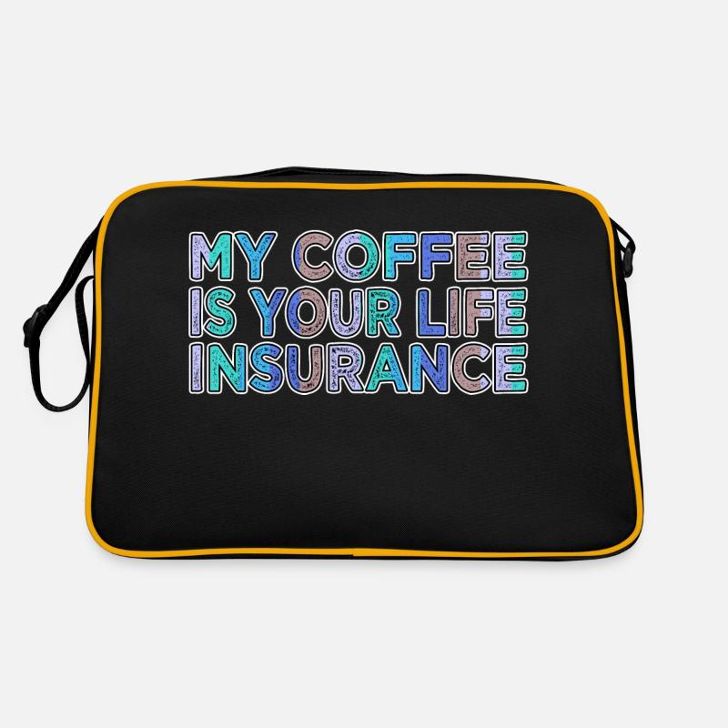 roastedbeans coffeebean jokes sayings coffee mug Retro Bag