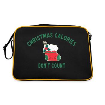 Christmas calories don't count - Sac Retro - noir/or - Dos