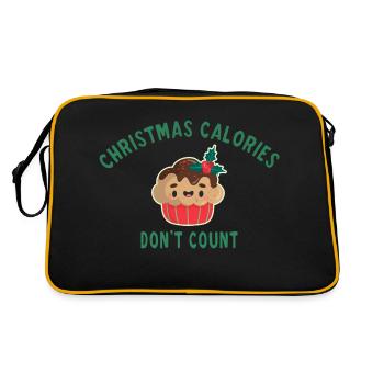 Christmas calories don't count - Sac Retro - noir/or - Dos