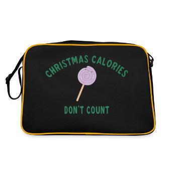 Christmas calories don't count - Sac Retro - noir/or - Dos
