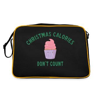 Christmas calories don't count - Sac Retro - noir/or - Dos
