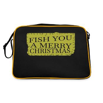 Dork cadeau acheter santa maladroit drôle gym mignon - Sac Retro - noir/or - Dos