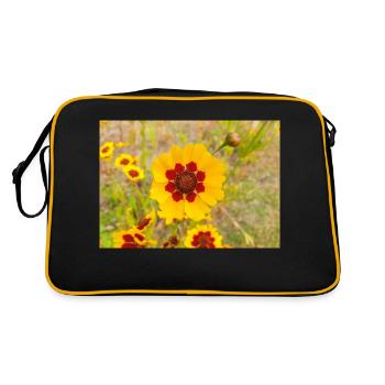 Plains coreopsis also garden tickseed golden - Retro Bag - black/gold - Back