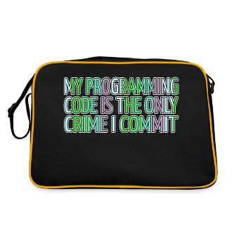 Computer Language Jokes Present Backend Developer - Retro Bag - black/gold - Back