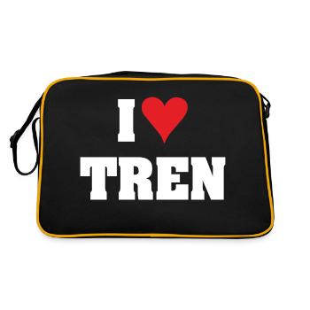 I LOVE TREN - Retro Tasche - Schwarz/Gold - Hinten