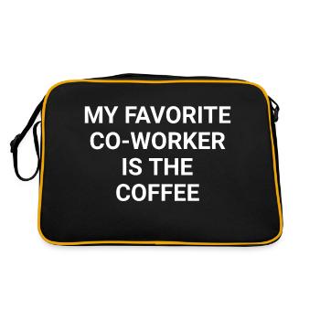 My Favorite Co worker Is the Coffee - Retro Bag - black/gold - Back