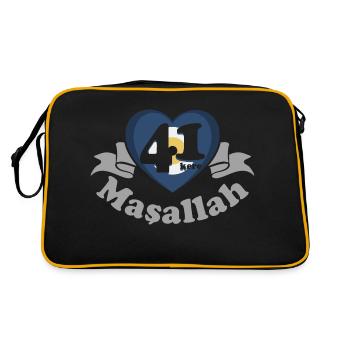 41 Kere maşallah - Retro Tasche - Schwarz/Gold - Hinten