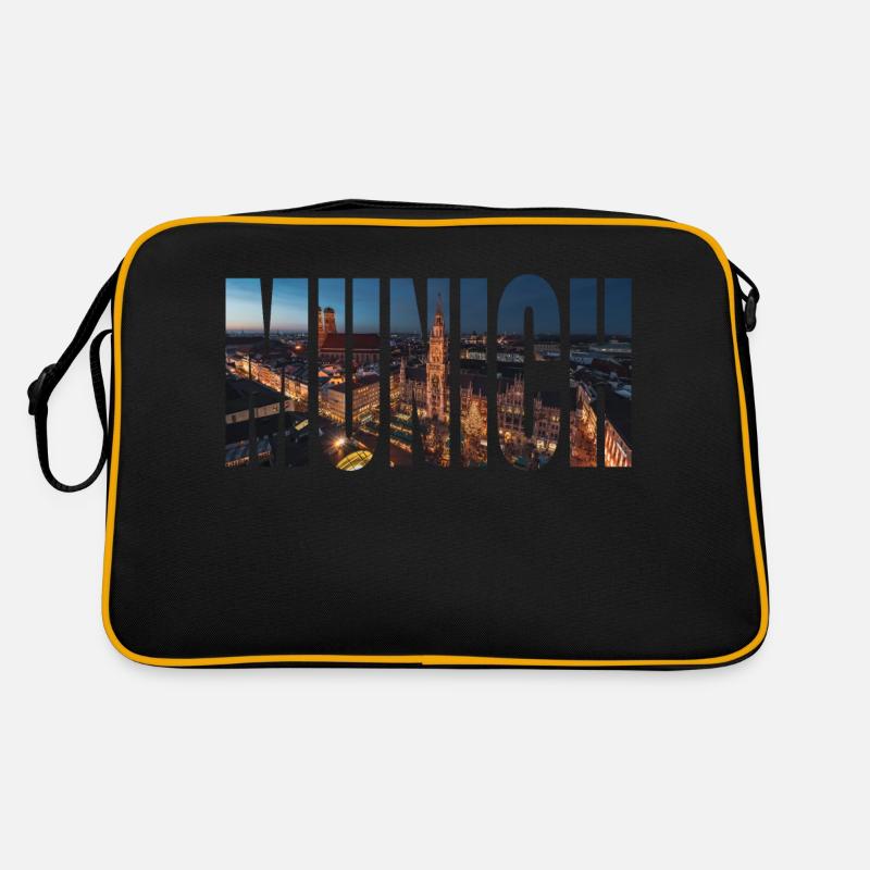 MUNICH SKYLINE NIGHT München Retro Tasche