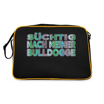 dogge spaß geburtstagsgeschenk boxer geburtstag - Retro Tasche - Schwarz/Gold - Hinten
