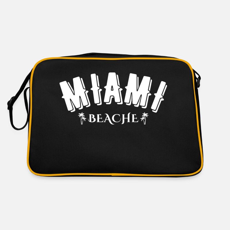 Miami Beach - Retro Tasche - Schwarz/Gold