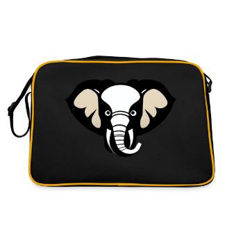 Little Elephant Cartoon Cute Adventure 15 - Retro Bag - black/gold - Back