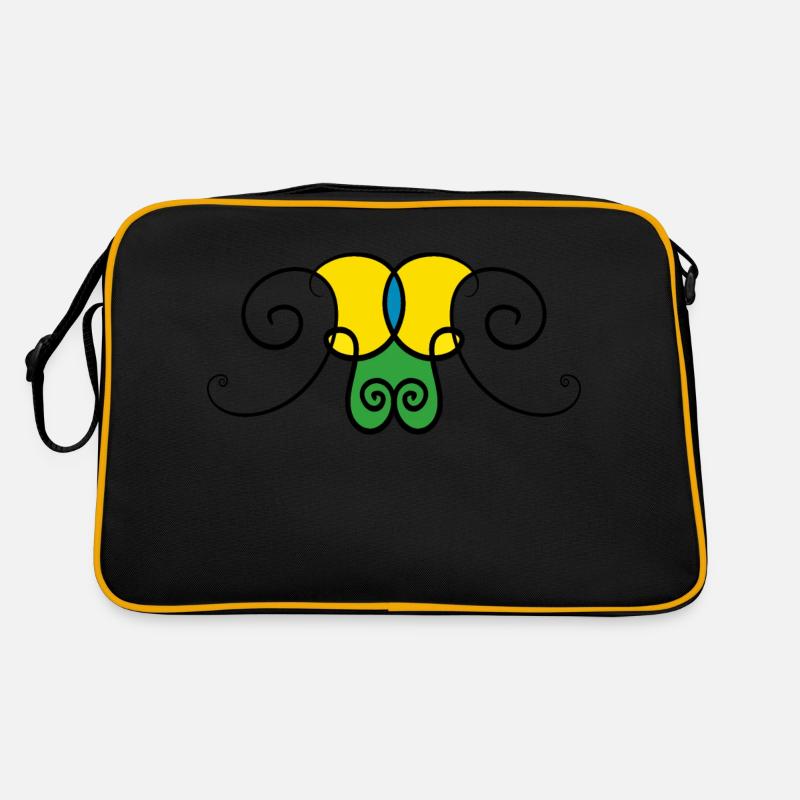 Engel des Lichts - Retro Tasche - Schwarz/Gold