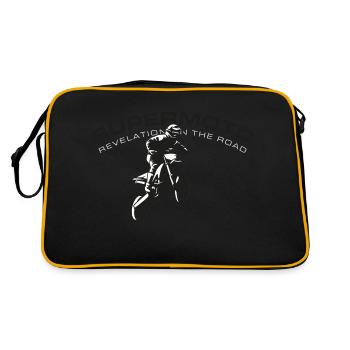 SUPER MOTO jump - Retro Tasche - Schwarz/Gold - Hinten