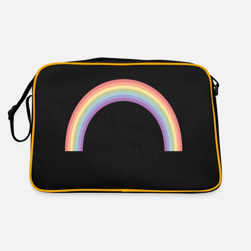 Rainbow Stripes Mrs et Mrs Sac Retro