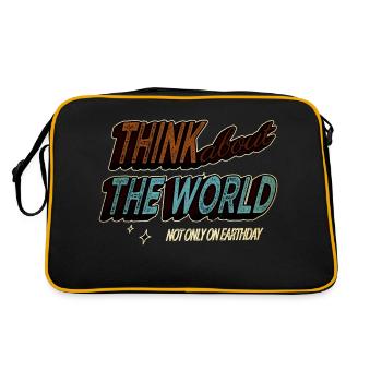 environmentalist be eco alternatively green - Retro Bag - black/gold - Back