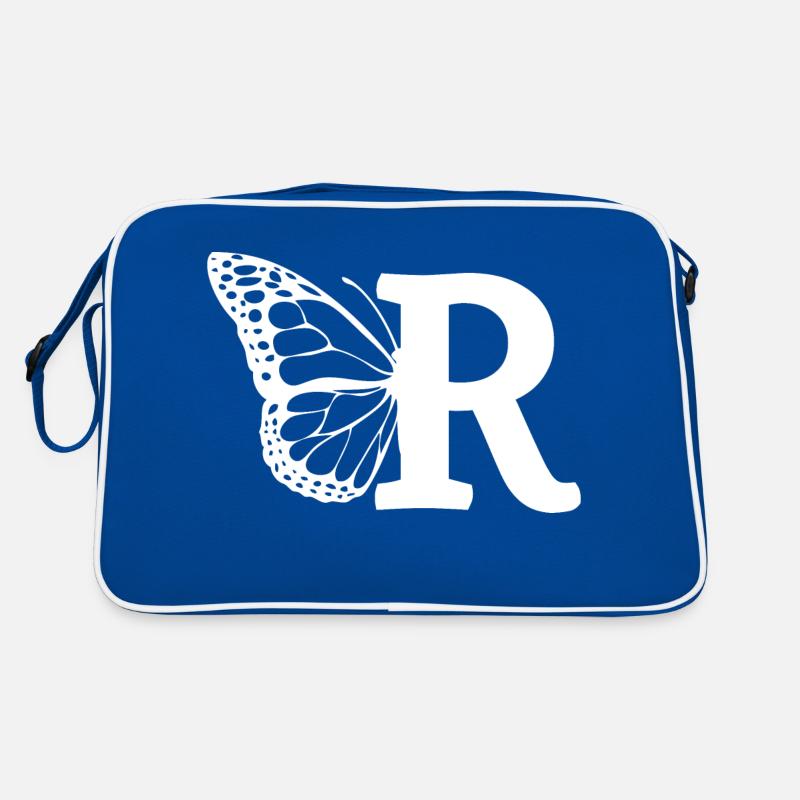 Buchstabe R Schmetterling Retro Tasche
