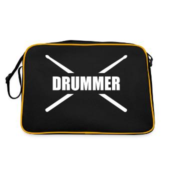 Batterie, Tambour, Musique, Instrument - Sac Retro - noir/or - Dos