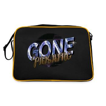 present idea gamer hacking code funny hacker fans - Retro Tasche - Schwarz/Gold - Hinten