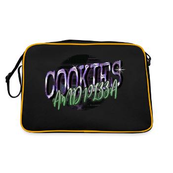 birthday present funny geek arthur funny love - Retro Tasche - Schwarz/Gold - Hinten