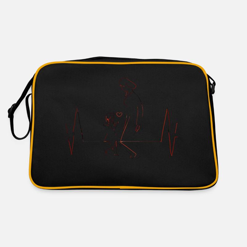 Mutter Tochter Familien Geschenk - Retro Tasche - Schwarz/Gold