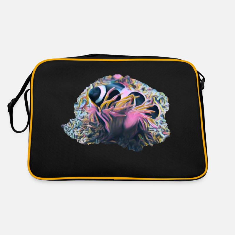 Clownfisch - Retro Tasche - Schwarz/Gold