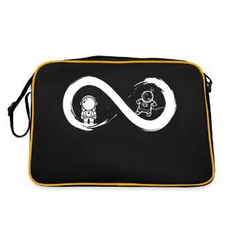 Infinity-Astronaut - Retro Tasche - Schwarz/Gold - Hinten