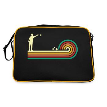 Petanque Humour Boccia Cadeau Humour Pétanque - Sac Retro - noir/or - Dos