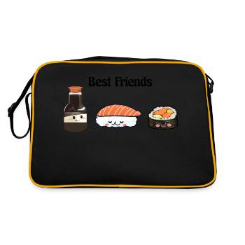 Meilleurs amis Sushi - Sac Retro - noir/or - Dos