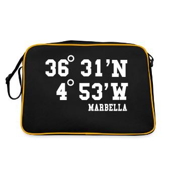 Marbella Andalusia Spain Costa Del Sol Idea - Retro Bag - black/gold - Back