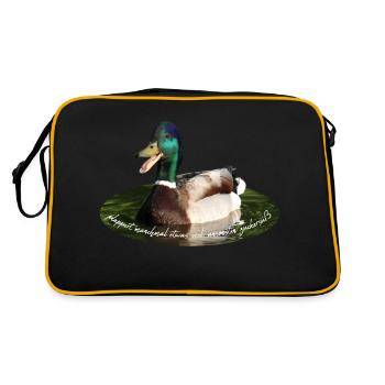 Plappermaul babble chatter duck - Retro Bag - black/gold - Back