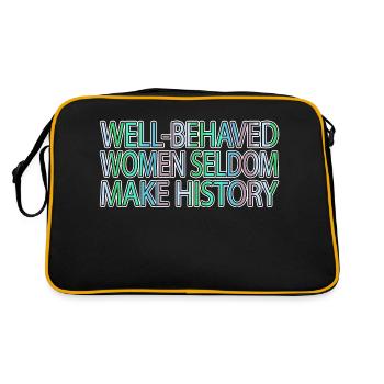 woman geek patriarchy are nine - Retro Bag - black/gold - Back