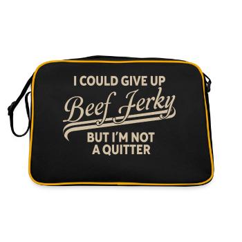 Je pourrais abandonner le bœuf séché, mais je ne suis pas un - Sac Retro - noir/or - Dos