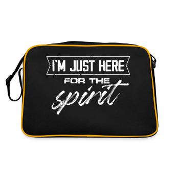 Je suis juste ici pour l’ - Sac Retro - noir/or - Dos